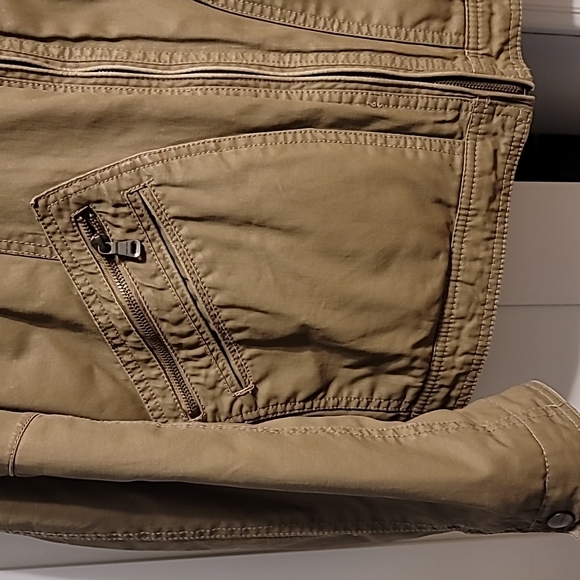 Zara Man Sport Classic Men's Double Jacket Sz XXL Tan Faux Fur Mock Heavyweight - Picture 3 of 14